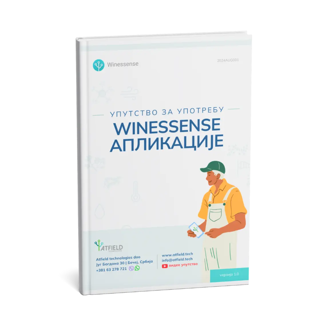 uputstvo za upotrebu winessense aplikacije, prednja strana